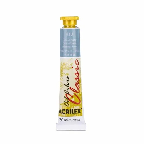 Tinta Óleo - 20ml - Gris Neutro - 311 - Acrilex