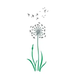 Stencil - 10x30cm - Flor Dente de Leão OPA2222 - Opa Criando Arte