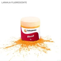 Corante de Biscuit - 75.022 -  Fluor - Laranja 7g - Saramanil