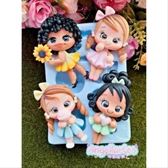 Molde Silicone - Biscuit - Preciosas - Angellartes