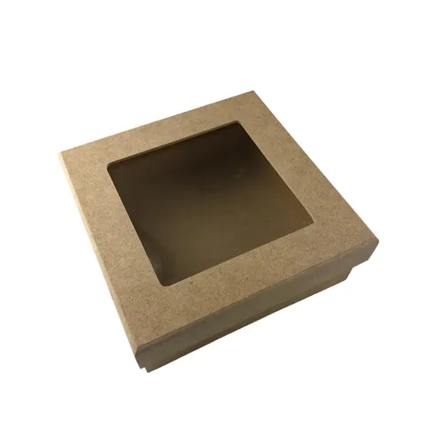 Caixa Quadrada C/Vidro - 19x19x7cm