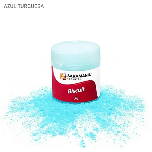 Corante de Biscuit - 75.083 - Azul Turqueza 7g - Saramanil