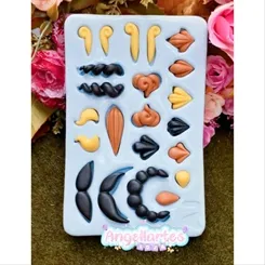 Molde Silicone - Biscuit - Cabelinhos 1 - Angellartes