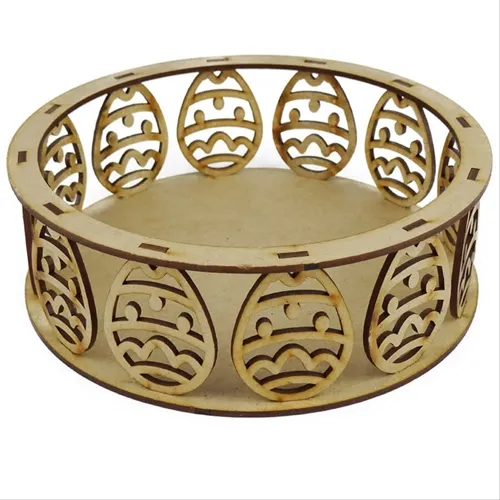 Cesta Redonda de Páscoa - 20x20cm