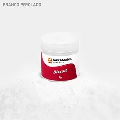 Corante de Biscuit - 75.041 - Branco Perolado 7g - Saramanil