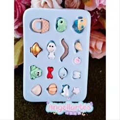Molde Silicone - Biscuit - Mini Encantos - Angellartes