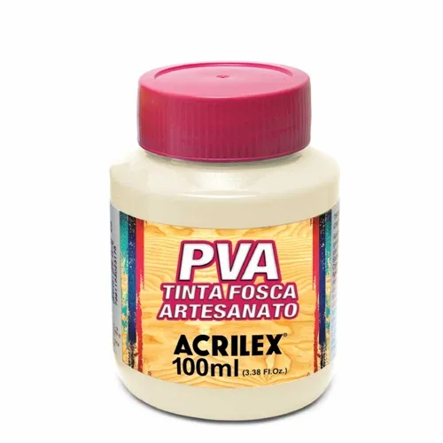 Tinta Plástica PVA - 100ml - Marfim - 529 - Acrilex