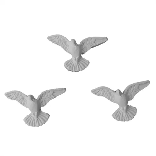 Resina Conjunto com 3 Divinos Pombinhas - 0295 - 2,5x4cm