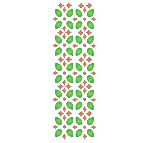 Stencil - 10x30cm - Border Quatro Folhas - OPA963 - Opa Criando Arte