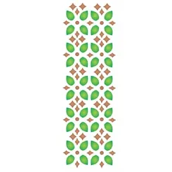 Stencil - 10x30cm - Border Quatro Folhas - OPA963 - Opa Criando Arte