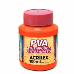 Tinta Plástica PVA - 100ml - Laranja - 517 - Acrilex