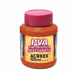 Tinta Plástica PVA - 100ml - Laranja Escuro - 832 - Acrilex
