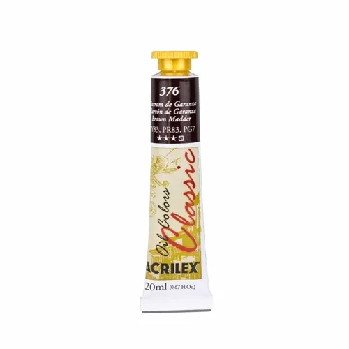 Tinta Óleo - 20ml - Marrom de Garanza - 376 - Acrilex