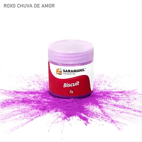 Corante de Biscuit - 75.805 - Chuva de Amor - Roxo 7g - Saramanil