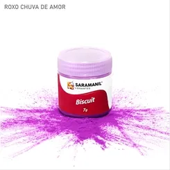 Corante de Biscuit - 75.805 - Chuva de Amor - Roxo 7g - Saramanil