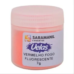 Corante para Velas - 33.032 - Vermelho Fogo Fluorescente 7g - Saramanil