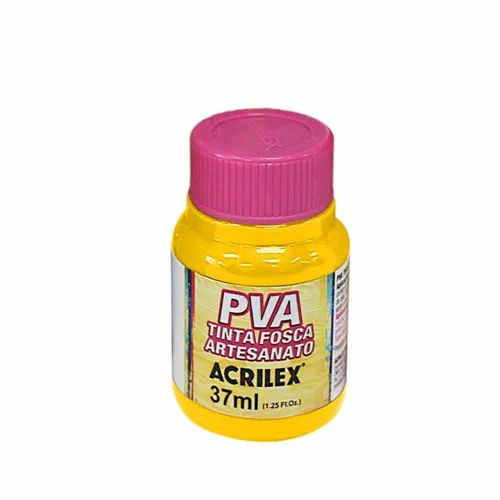 Tinta Plástica PVA - 37ml - Amarelo Ouro - 505 - Acrilex