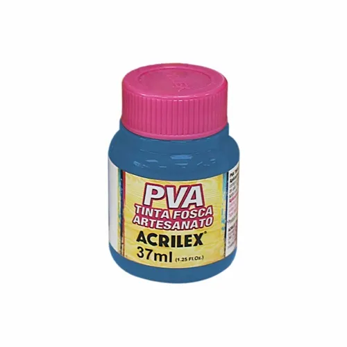 Tinta Plástica PVA - 37ml - Azul Cerúleo - 568 - Acrilex