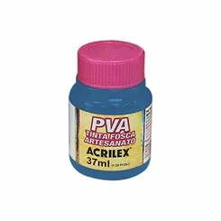 Tinta Plástica PVA - 37ml - Azul Cerúleo - 568 - Acrilex