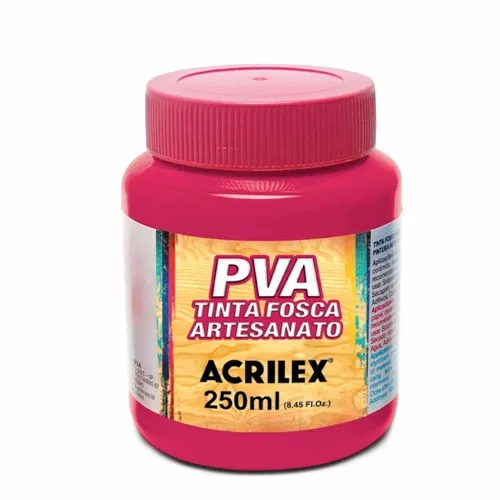 Tinta Plástica PVA - 250ml - Rosa Escuro - 542 - Acrilex