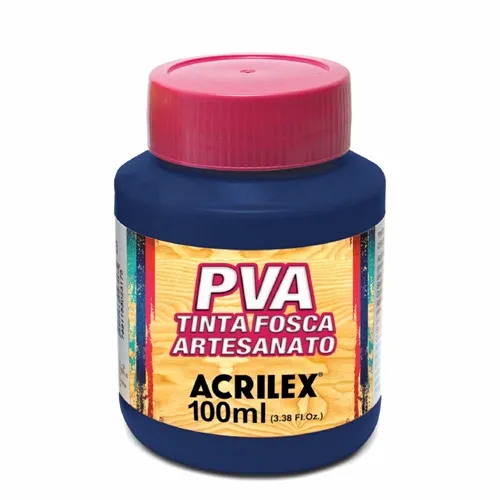 Tinta Plástica PVA - 100ml - Azul Seco - 824 - Acrilex