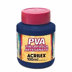 Tinta Plástica PVA - 100ml - Azul Seco - 824 - Acrilex