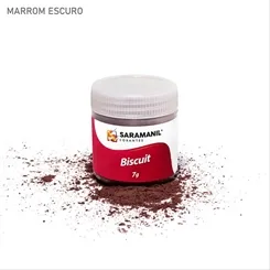 Corante de Biscuit - 75.094 - Marrom Escuro 7g - Saramanil
