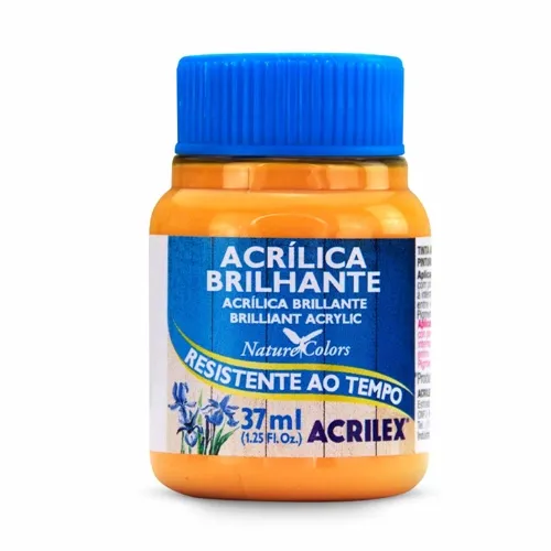Tinta Acrílica Brilhante - 37ml - Amarelo Pêssego - 538 - Acrilex