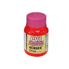 Tinta Plástica PVA - 37ml - Vermelho Fogo - 507 - Acrilex