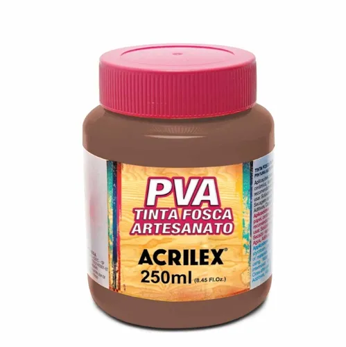 Tinta Plástica PVA - 250ml - Chocolate - 814 - Acrilex