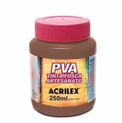 Tinta Plástica PVA - 250ml - Chocolate - 814 - Acrilex