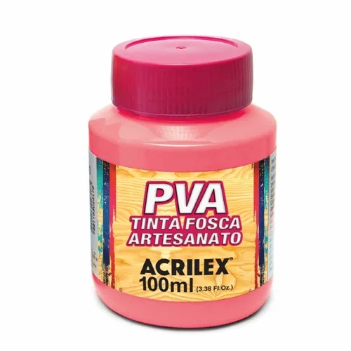 Tinta Plástica PVA - 100ml - Rosa - 537 - Acrilex