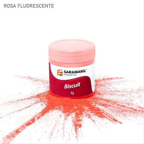 Corante de Biscuit - 75.028 -  Fluor - Rosa 7g - Saramanil