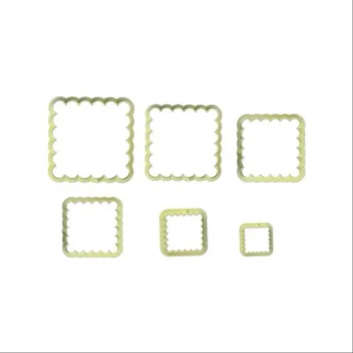 Cortador - Quadrado Babado - 6 peças - Bluestar