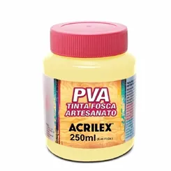 Tinta Plástica PVA - 250ml - Palha - 834 - Acrilex