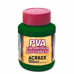 Tinta Plástica PVA - 100ml - Verde Musgo - 513 - Acrilex
