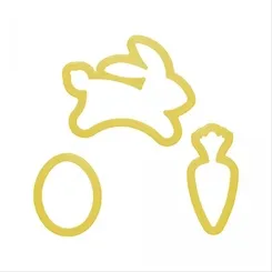 Cortador - Kit Páscoa - Cód. 2 - 3 peças - Bluestar