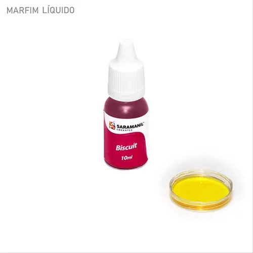 Corante Líquido para Biscuit - 85.019 - Marfim 10ml - Saramanil