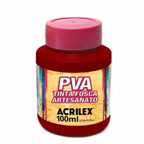 Tinta Plástica PVA - 100ml - Cereja - 826 - Acrilex