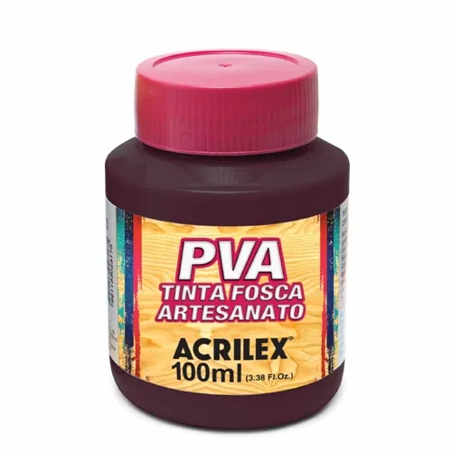 Tinta Plástica PVA - 100ml - Bourdeaux - 595 - Acrilex