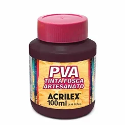Tinta Plástica PVA - 100ml - Bourdeaux - 595 - Acrilex
