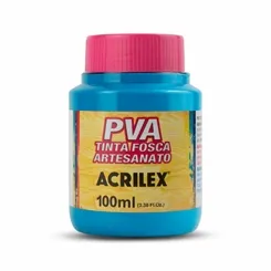 Tinta Plástica PVA - 100ml - Azul Ceruleo - 568 - Acrilex