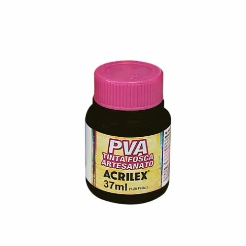 Tinta Plástica PVA - 37ml - Preto - 520 - Acrilex