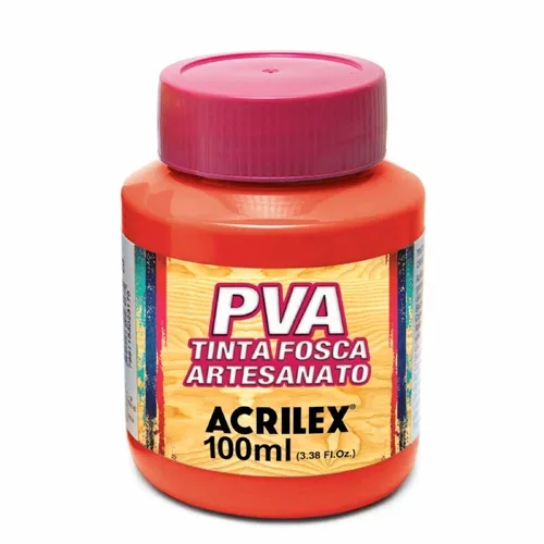 Tinta Plástica PVA - 100ml - Vermelho Fogo - 507 - Acrilex