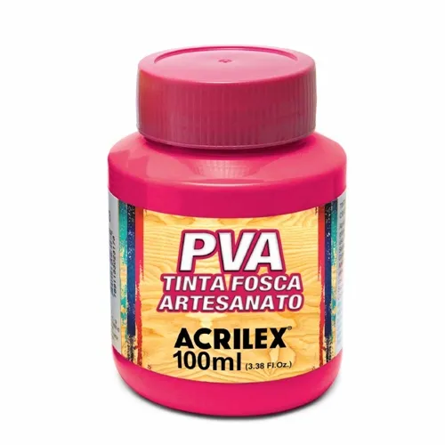 Tinta Plástica PVA - 100ml - Rosa Escuro - 542 - Acrilex