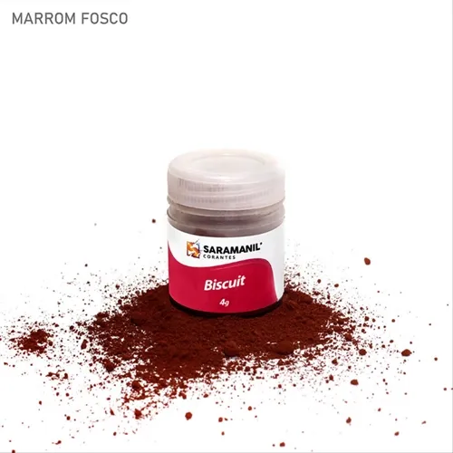 Corante de Biscuit - 75.603 - Marrom 4g - Saramanil