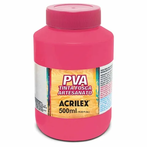 Tinta Plástica PVA - 500ml - Rosa Escuro - 542 - Acrilex