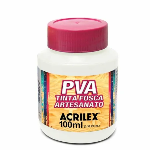 Tinta Plástica PVA - 100ml - Branco - 519 - Acrilex