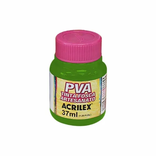 Tinta Plástica PVA - 37ml - Verde Folha- 510 - Acrilex