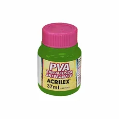 Tinta Plástica PVA - 37ml - Verde Folha- 510 - Acrilex